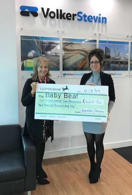 Baby Beat Appeal cheque