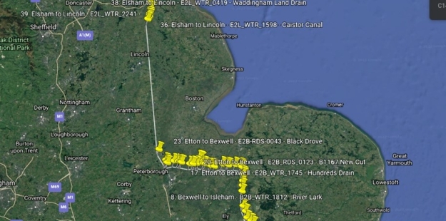 Map of the drills in Kennet