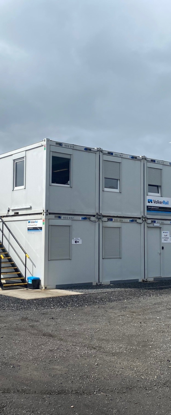 Two storey accommodation units with outside staircase