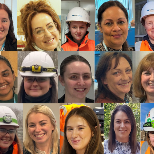 Collage of women that work at VolkerStevin. 