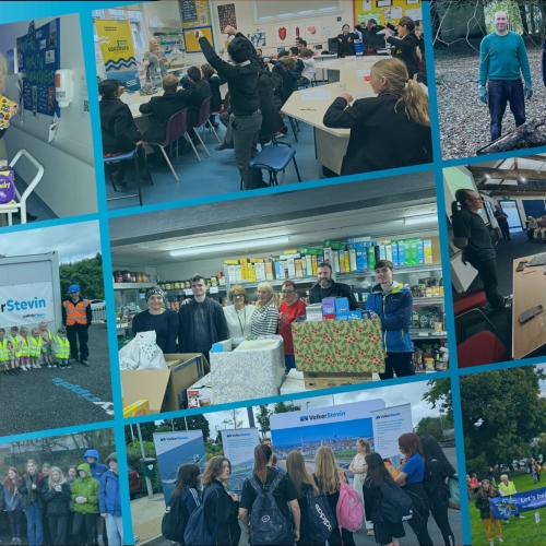 Collage of images of social value activity at VolkerStevin.