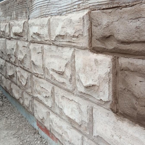 Concrete wall at the Preston Flood Risk Management Scheme.