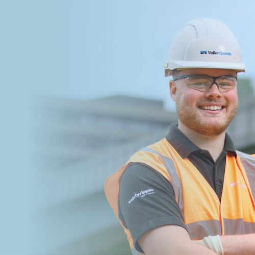 Picture of a man in high vis.