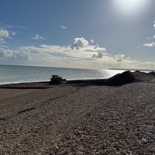 Machine on a beach