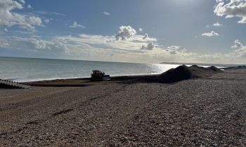 Machine on a beach