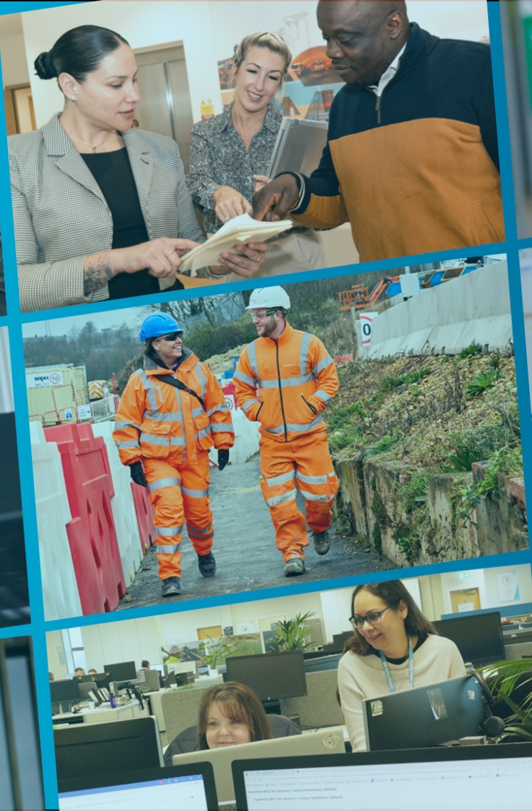 Collage of VolkerStevin employees. Our culture