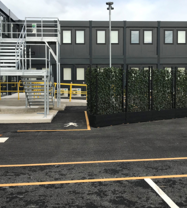 VolkerSite Services cabin set up at York PSU2