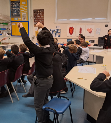 The Southsea team attend a school to engage with students