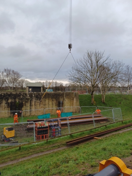 Garstang Flood Barrier temporary works