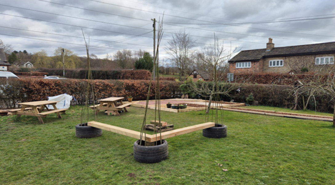 Sensory garden at a school