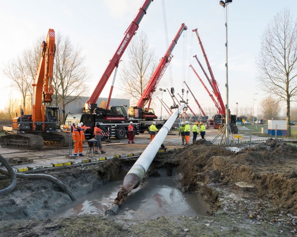 CO2-Pipe underneath the river “Het Scheur”