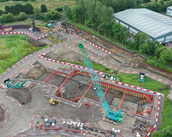 Ariel view of the Littleborough site.
