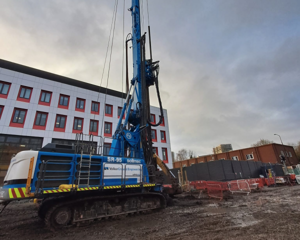 Piling rig on site.