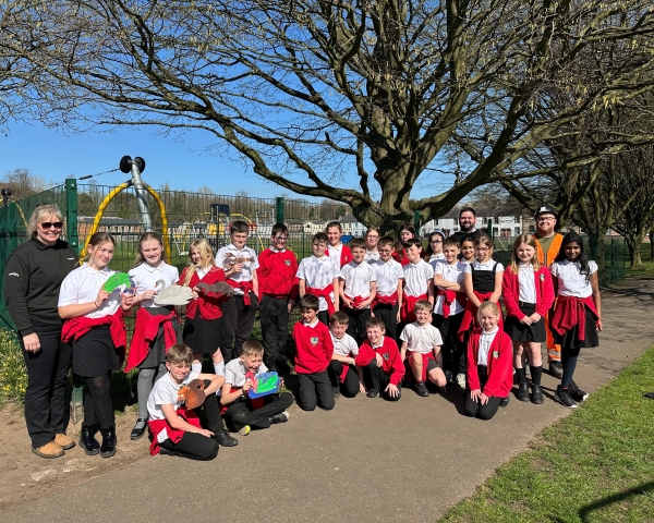 Group photo of school children from Appleby Primary School
