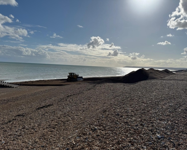 Machine on a beach