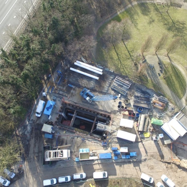 Crossing A10 District heating pipes