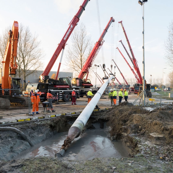 CO2-Pipe underneath the river “Het Scheur”