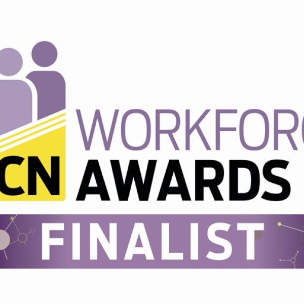 CN Workforce Awards finalist logo in purple and yellow