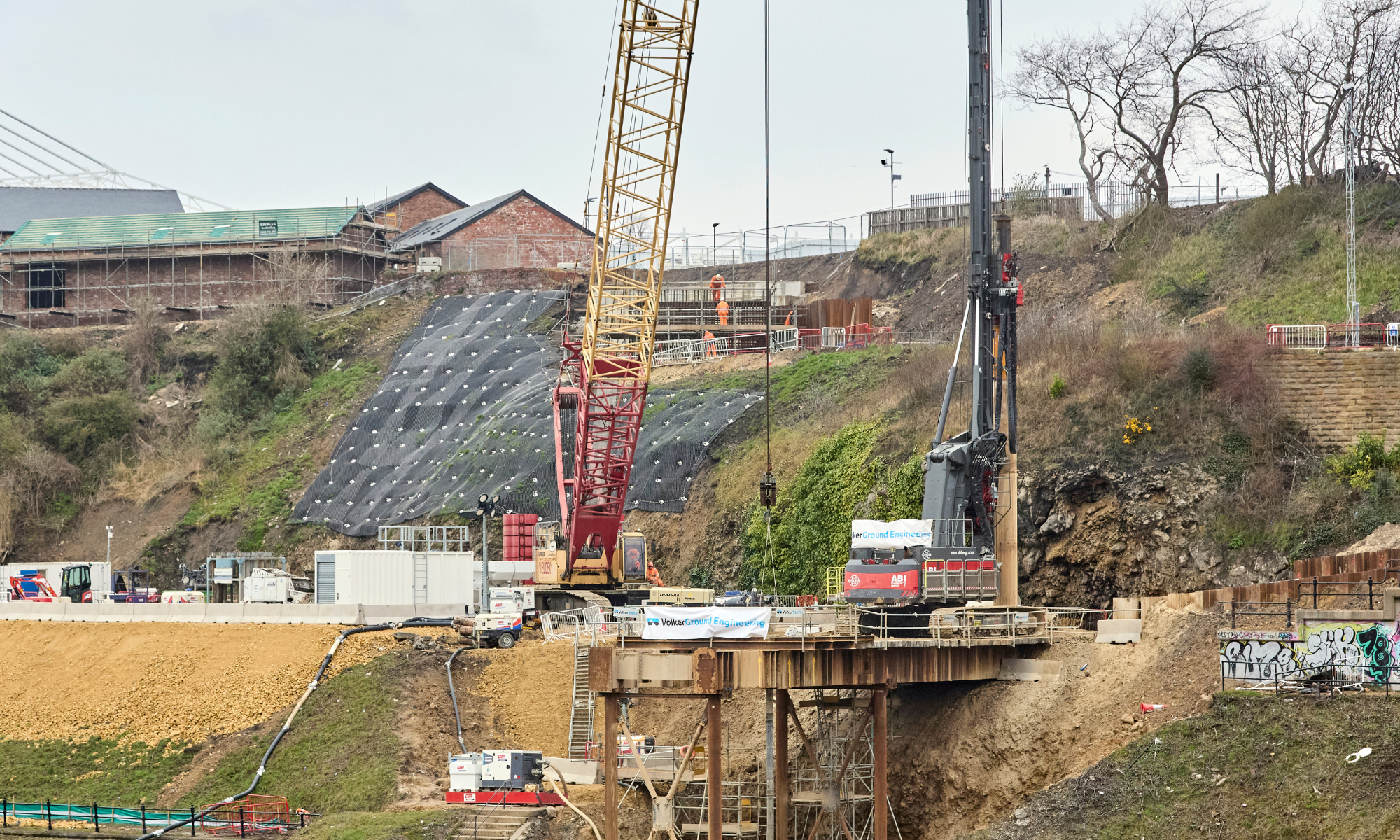 Piling at Wear Bridge.