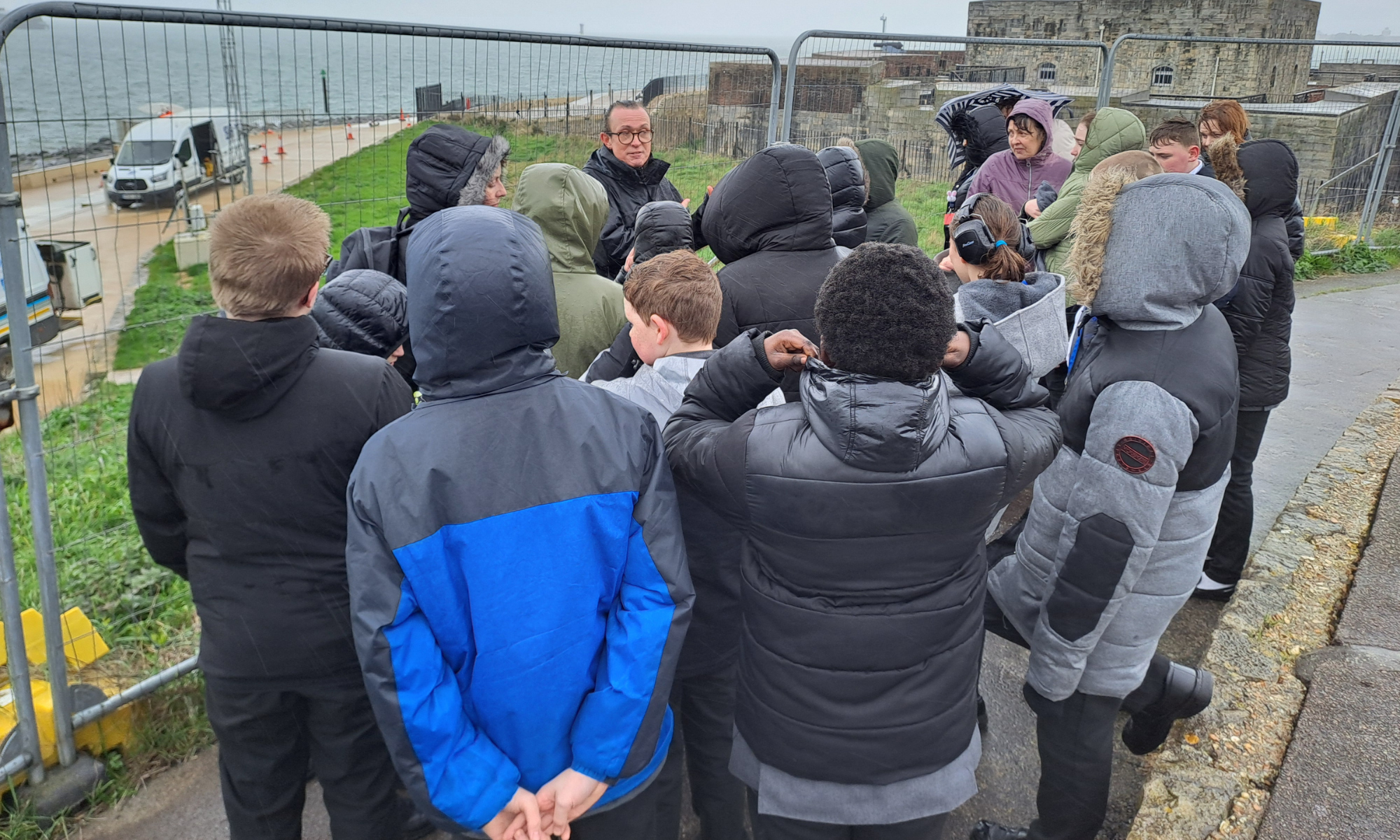 Picture of students visiting Southsea as a part of Open Doors