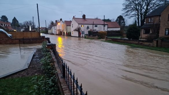 Street flooded by a storm.