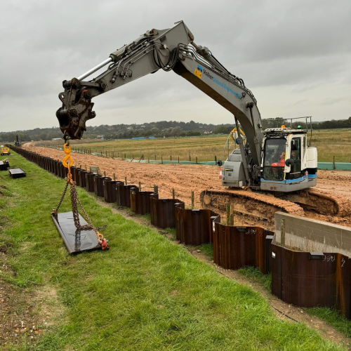 Piling rig on site.
