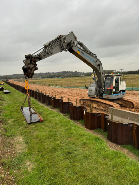 Piling rig on site.