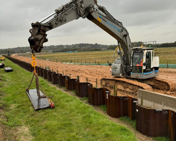 Piling rig on site.