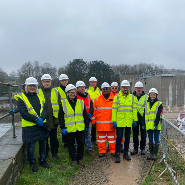 Visitors on site at Macclesfield WwTW